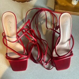 Mostrin Red Strappy Sandals Size 38